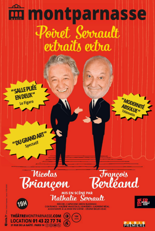 « Poiret/Serrault : Extraits Extra » au Théâtre du Petit Montparnasse